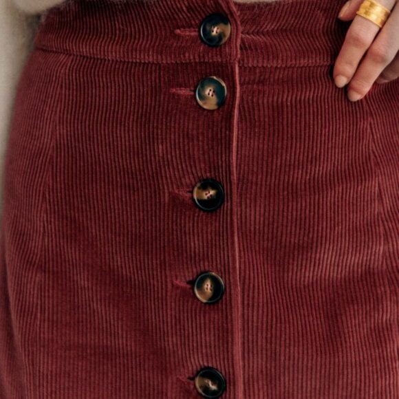 Sezane Rosalba Skirt, Terracotta - Picture 3 of 14